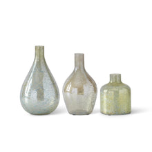  Antique Light Green Matte Glass Bottle Vase