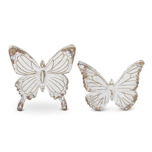  Whitewashed Carved Butterfly