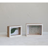 Marble & Mango Wood Shadow Box Photo Frame, White & Natural