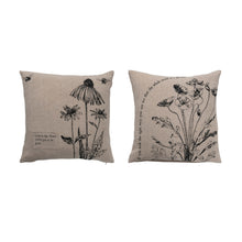  Square Linen Blend Printed Pillow