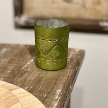  Antique Etched Petite Candle Holder