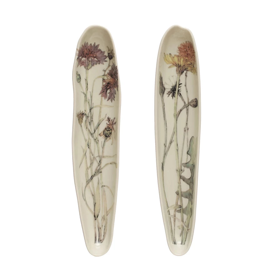 Stoneware Floral Platter