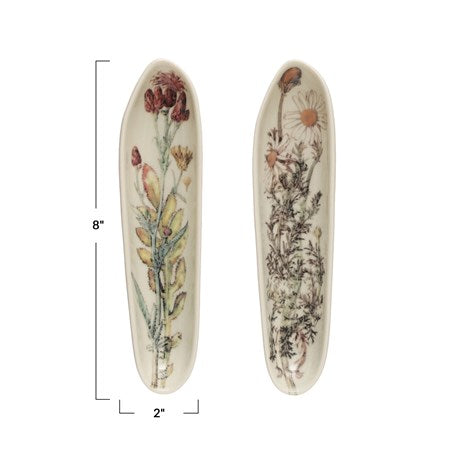 Stoneware Floral Platter