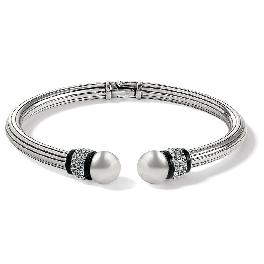 Meridian Black Open Hinged Bangle