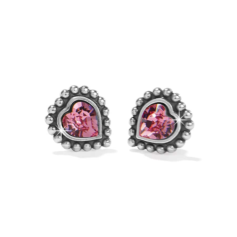 Shimmer Heart Mini Post Earring