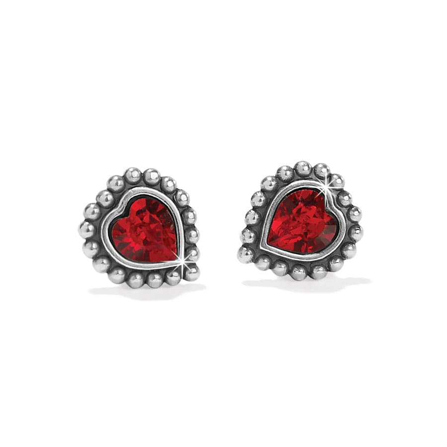 Shimmer Heart Mini Post Earring
