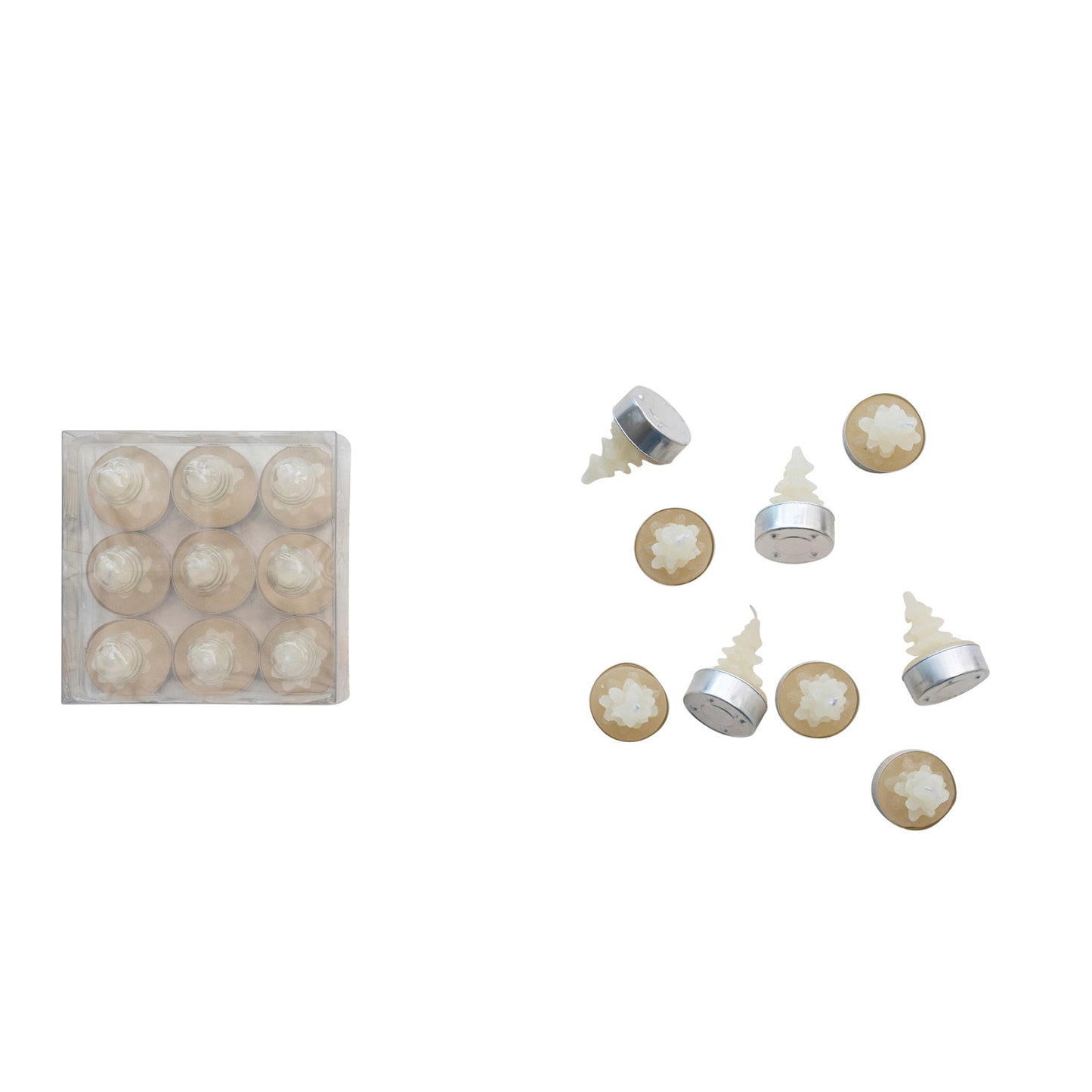 Round Unscented Tree Tealights/Set 9