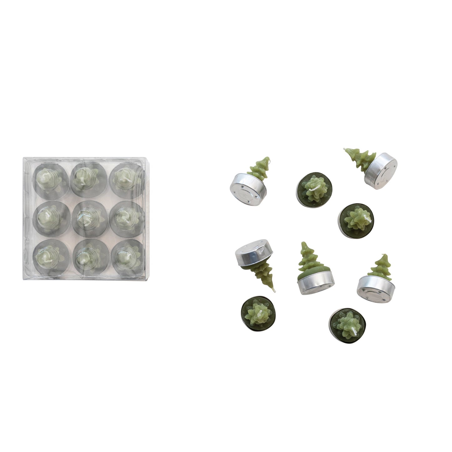 Round Unscented Tree Tealights/Set 9