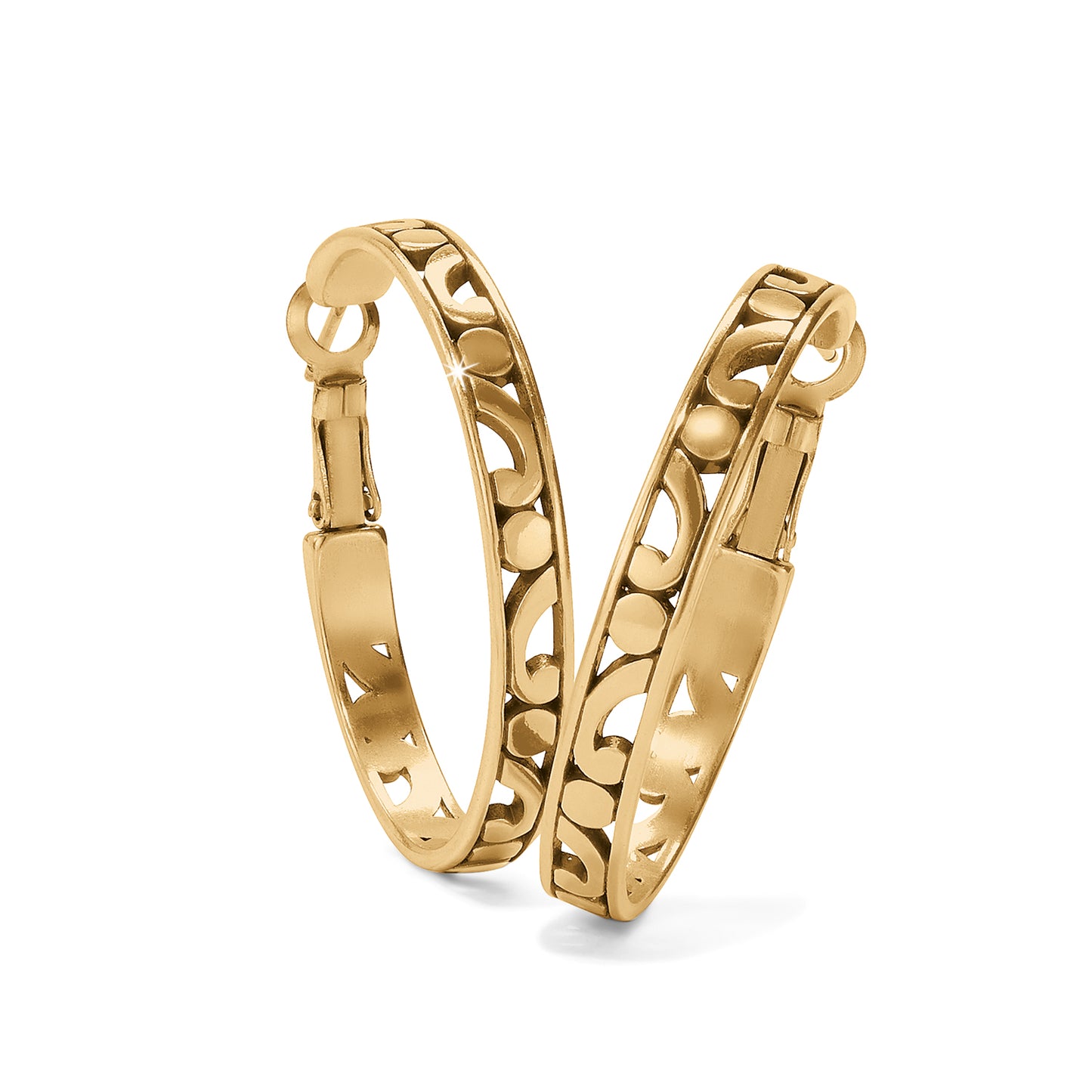 Contempo Medium Hoop Earrings, Gold
