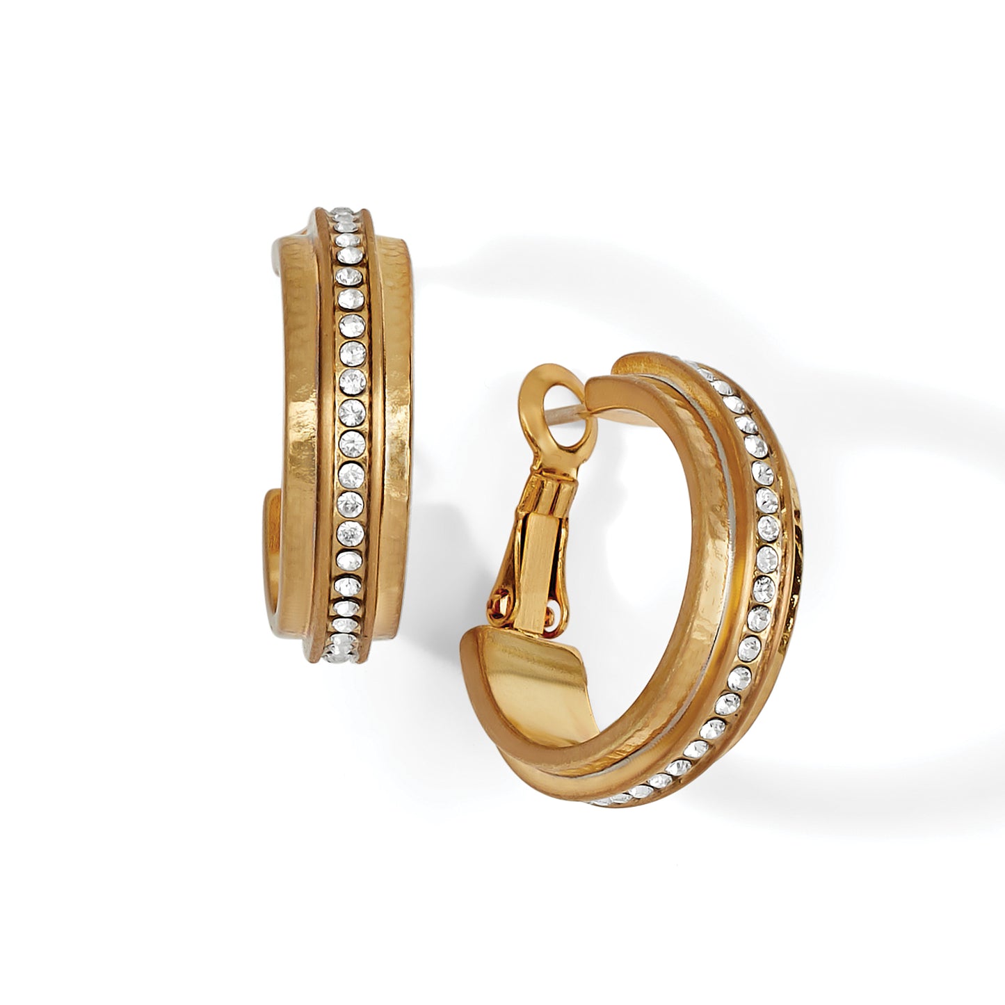 Meridian Lumens Nexus Hoop Earrings, Gold