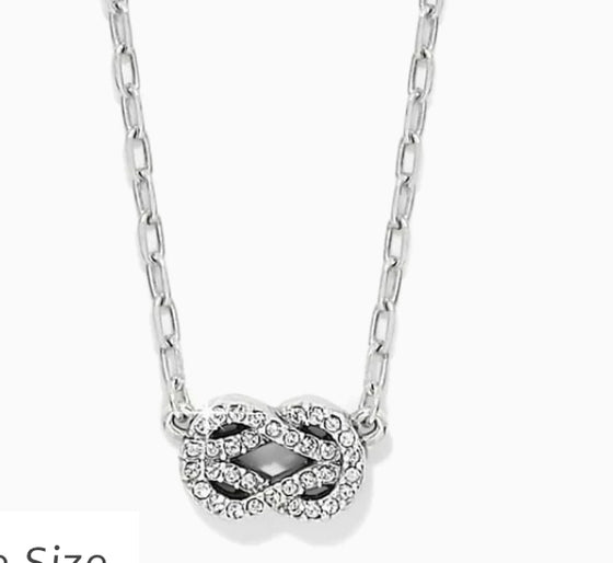 Interlok Harmony Pave Knot Necklace