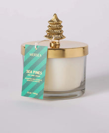  Sea Pine Three Wick Gold Tree Candle