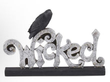  Resin Black Crow with Word Sign