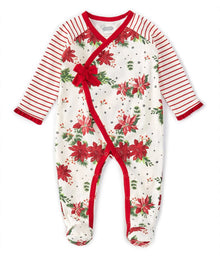  Poinsettia Sleeper 3-6mo