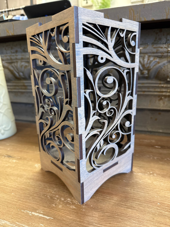 Wood decorative lantern