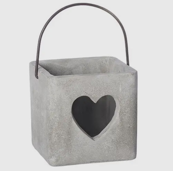 3.75” Cement Heart Container