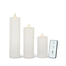  White Wax Luminara Medium Pillar Indoor Candle