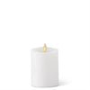 White Wax Luminara Medium Pillar Indoor Candle