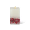 White Wax Berry Indoor Square Luminara Candle