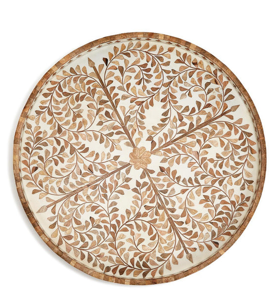 Twos Company Inlay Round Tray