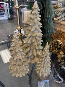  Gold Glitter 3 Tree Set