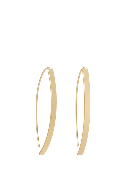 Arc Hoop Earrings Gold