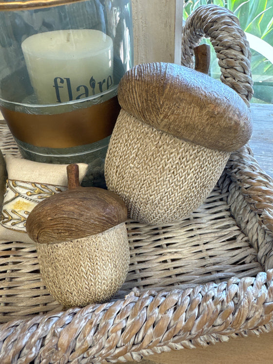 4” Wood Acorns