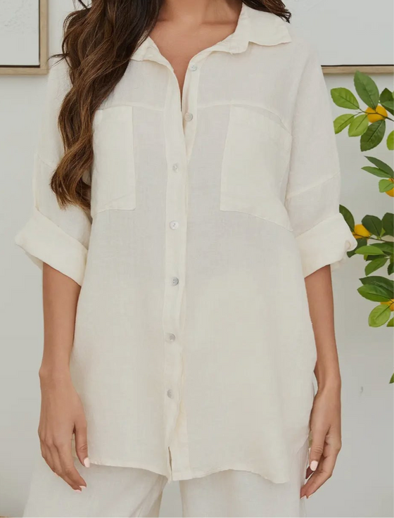 Milano Linen Button Down