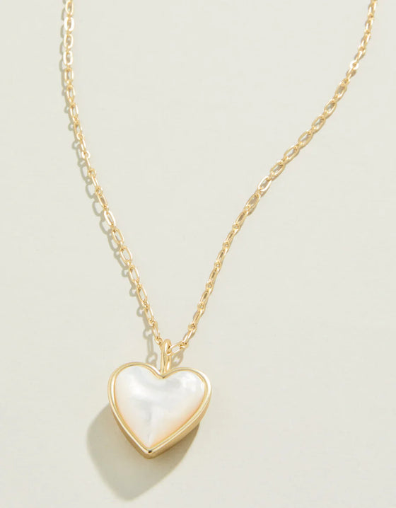 Full Heart Necklace 18" Mother-of-Pearl