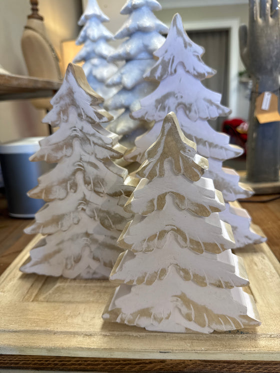 Wooden White Washed Tree