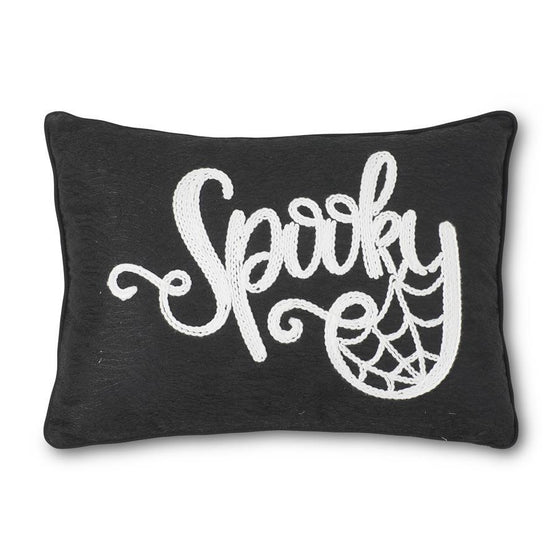 Black Rectangular Spooky Pillow