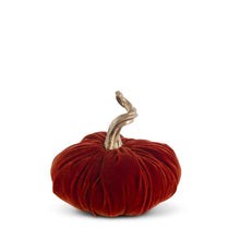  Dark Orange Velvet Stuffed Pumpkin