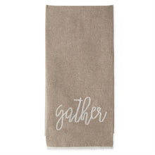  Tan & White Gather Hand Towel