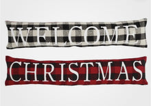  Welcome/Christmas Check Pillow