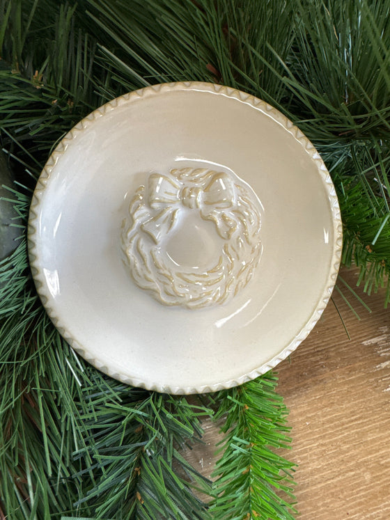 Mudpie White Christmas Tidbit Plates
