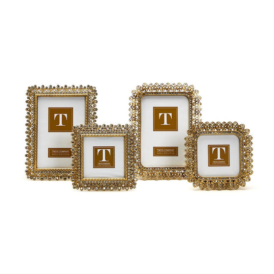 Gold Jeweled Photo Frame