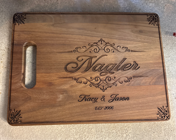 Personalized Walnut Cutting Board