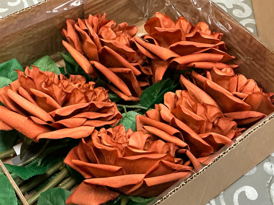 K&K 25” Rust Brown Touch Queens Rose