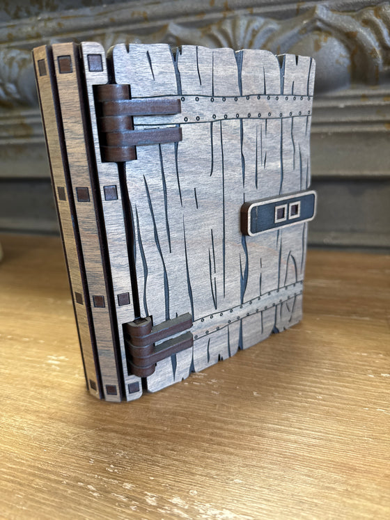 Wood Book Style Keepsake Box
