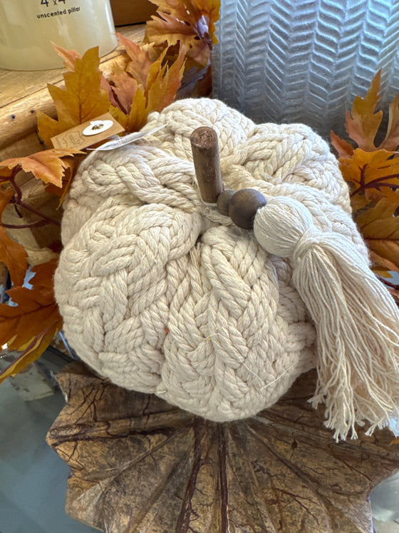 Mudpie Braided Pumpkins