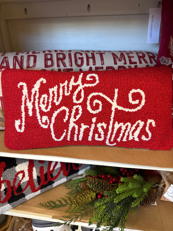 Merry Christmas Hook Pillow