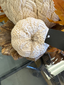  2.5” Cream Cotton Knit Pumpkins