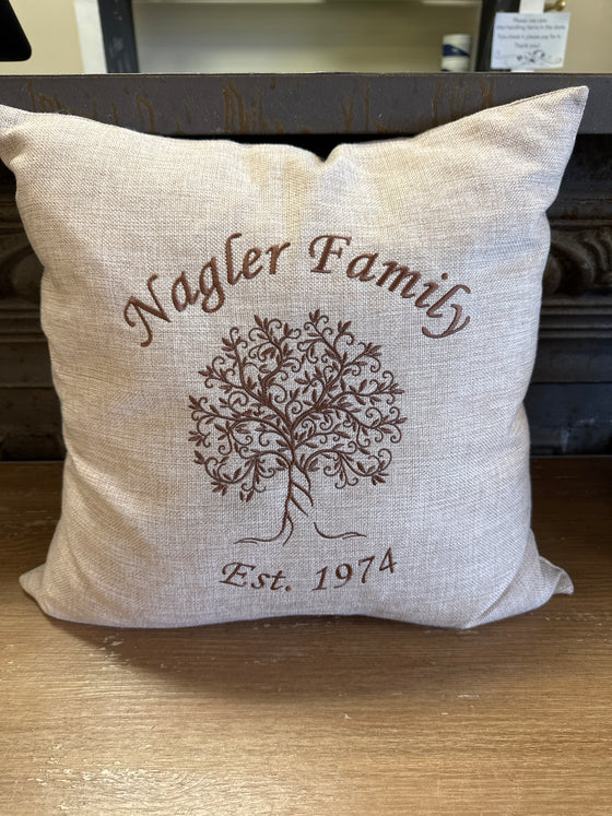 Personalized Family Tree Pillow