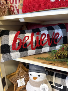  Plaid Believe Hook Pillow