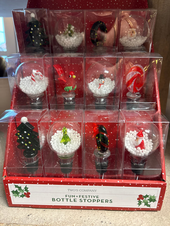 Two’s Holiday Wine Stoppers