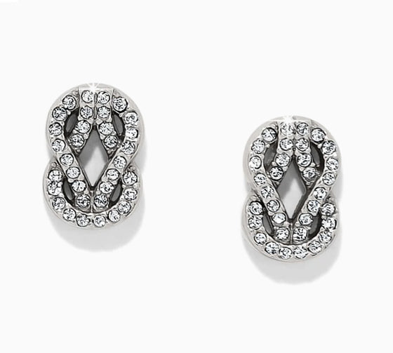 Interlok Harmony Pave Knot Studs