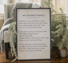  Favorite Things Sign