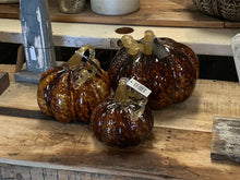  K&K Mercury Amber Glass Pumpkin