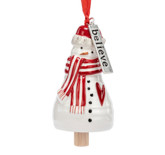 Demdaco Snowman Bell Ornament