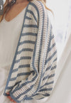 Stripe Denim/Ivory Cocoon Sweater